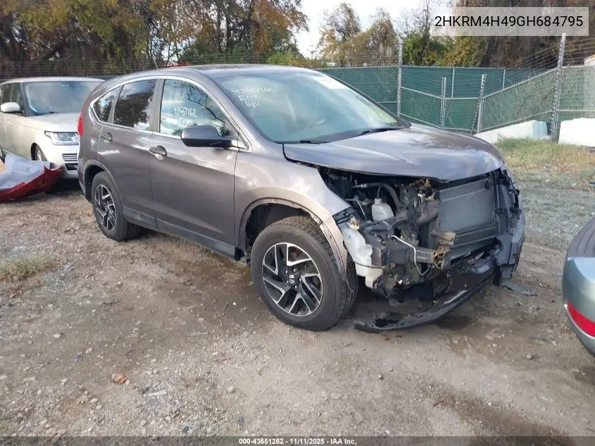 2HKRM4H49GH684795 2016 Honda Cr-V Se