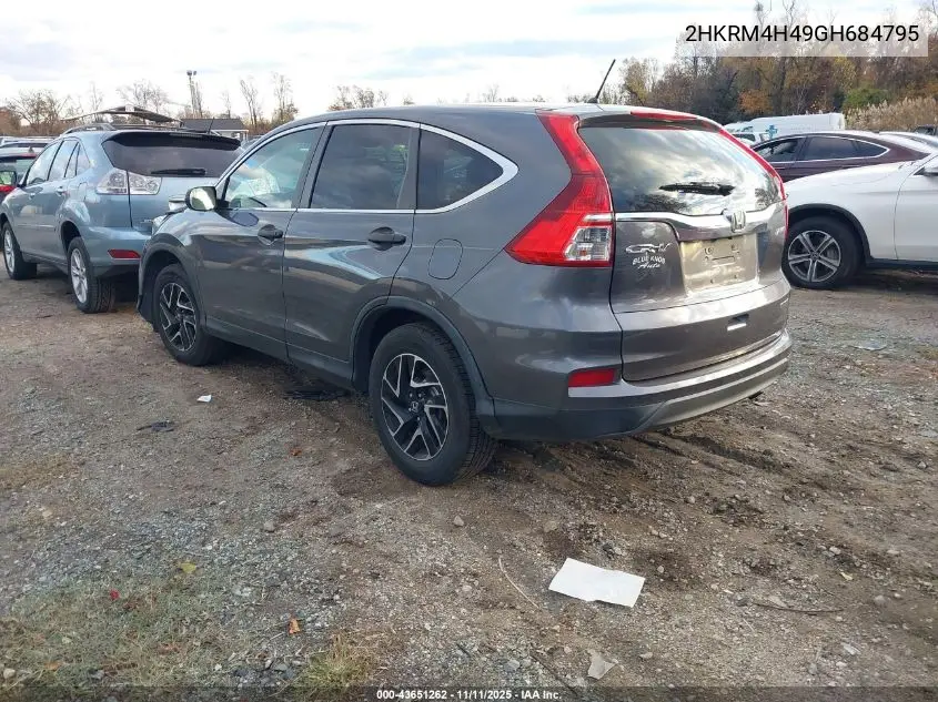 2HKRM4H49GH684795 2016 Honda Cr-V Se