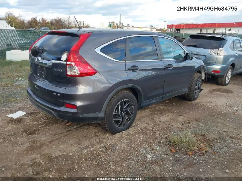 2HKRM4H49GH684795 2016 Honda Cr-V Se