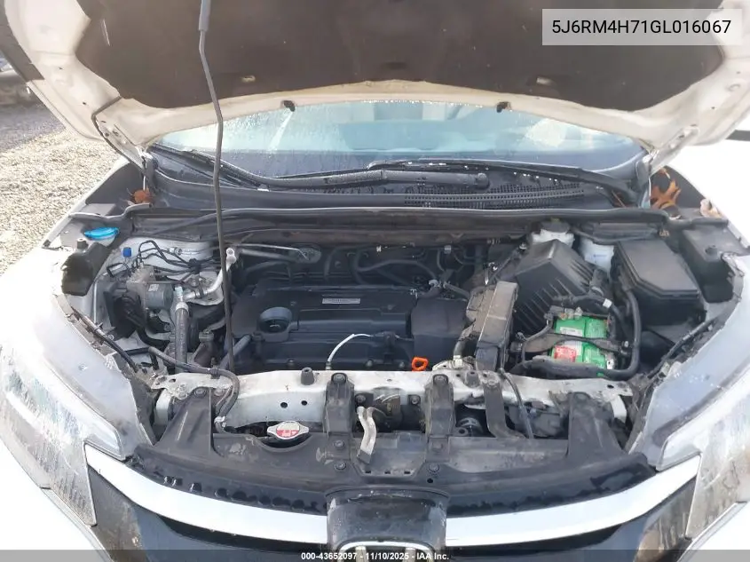 5J6RM4H71GL016067 2016 Honda Cr-V Ex-L