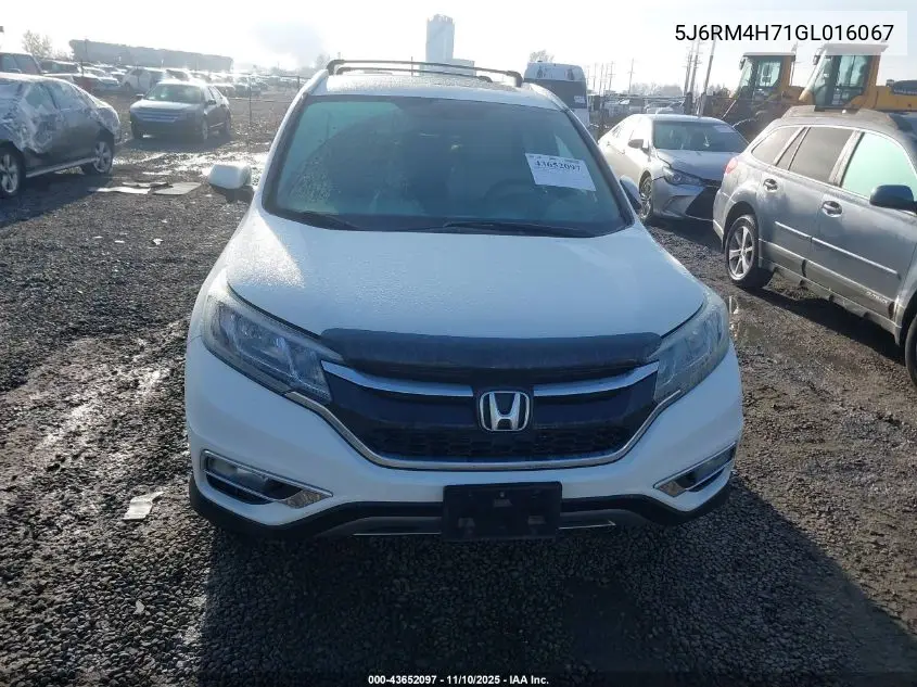 5J6RM4H71GL016067 2016 Honda Cr-V Ex-L