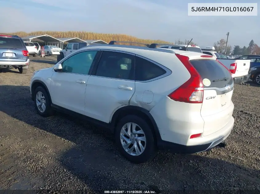 5J6RM4H71GL016067 2016 Honda Cr-V Ex-L