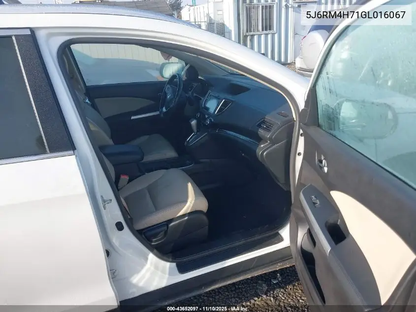 5J6RM4H71GL016067 2016 Honda Cr-V Ex-L