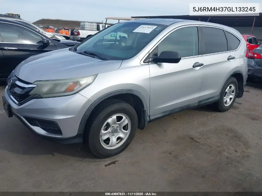 5J6RM4H37GL133245 2016 Honda Cr-V Lx