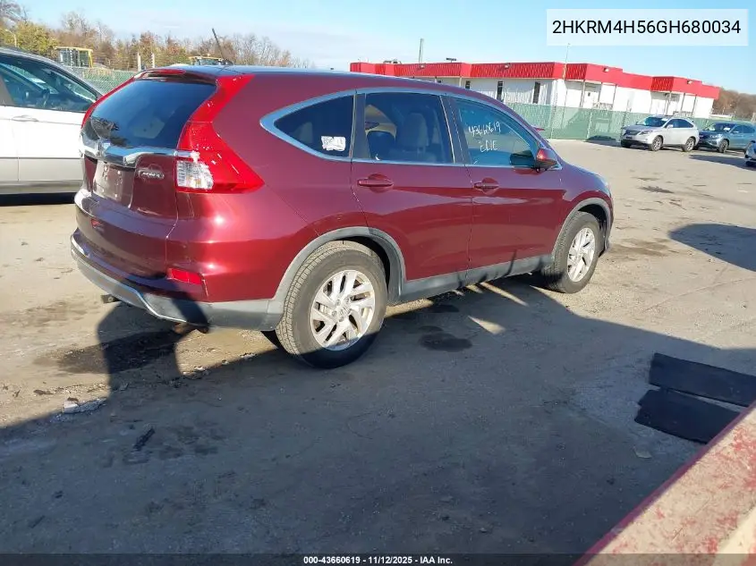 2HKRM4H56GH680034 2016 Honda Cr-V Ex