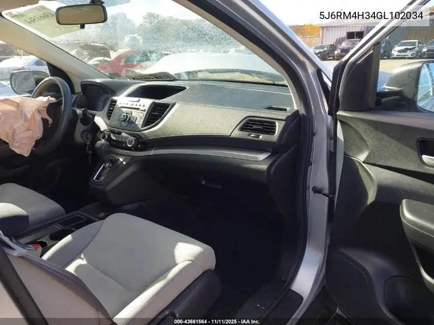 5J6RM4H34GL102034 2016 Honda Cr-V Lx