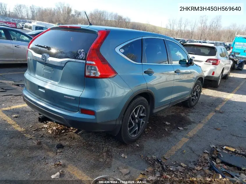 2HKRM3H45GH569640 2016 Honda Cr-V Se