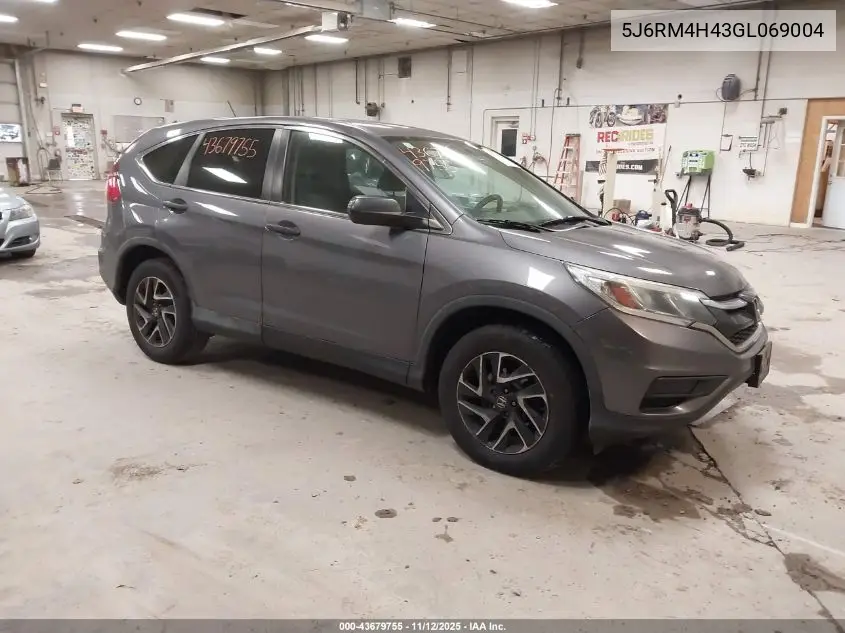 5J6RM4H43GL069004 2016 Honda Cr-V Se