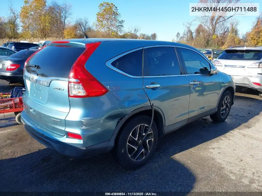2HKRM4H45GH711488 2016 Honda Cr-V Se