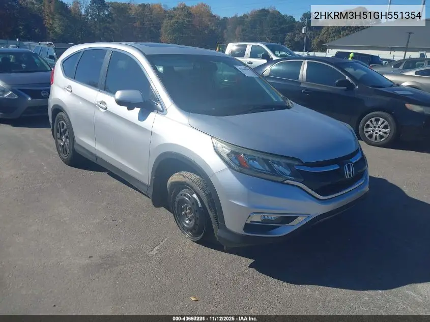 2HKRM3H51GH551354 2016 Honda Cr-V Ex