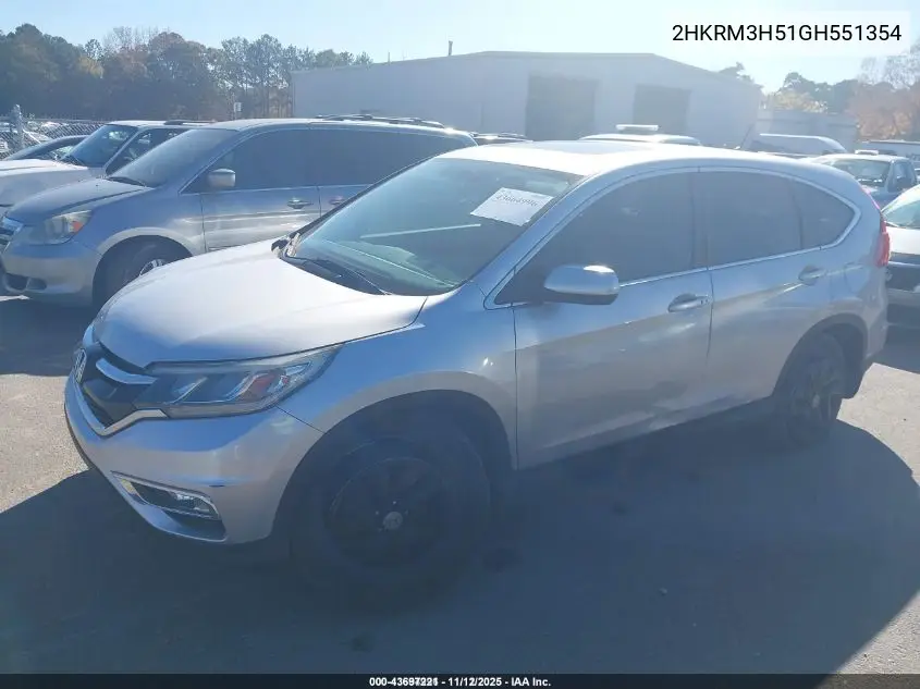 2HKRM3H51GH551354 2016 Honda Cr-V Ex