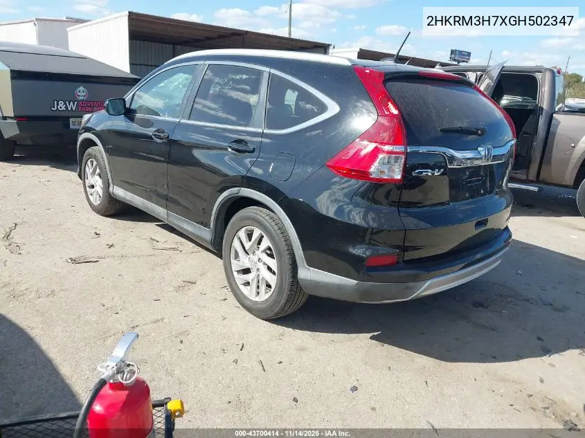 2HKRM3H7XGH502347 2016 Honda Cr-V Ex-L