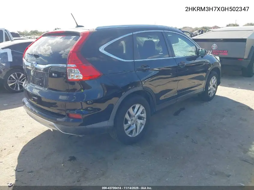 2HKRM3H7XGH502347 2016 Honda Cr-V Ex-L
