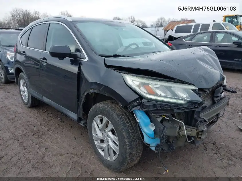 5J6RM4H76GL006103 2016 Honda Cr-V Ex-L
