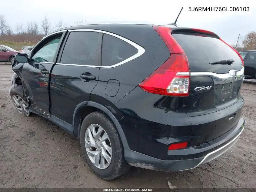 5J6RM4H76GL006103 2016 Honda Cr-V Ex-L
