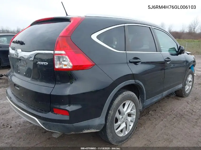 5J6RM4H76GL006103 2016 Honda Cr-V Ex-L