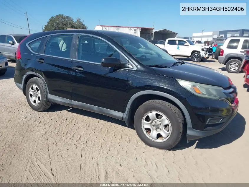 2HKRM3H34GH502406 2016 Honda Cr-V Lx