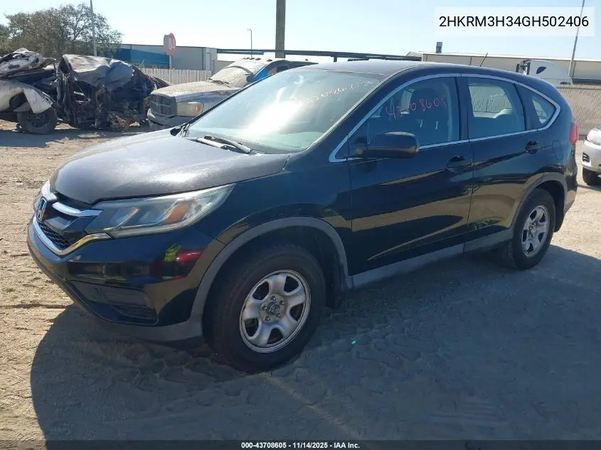 2HKRM3H34GH502406 2016 Honda Cr-V Lx