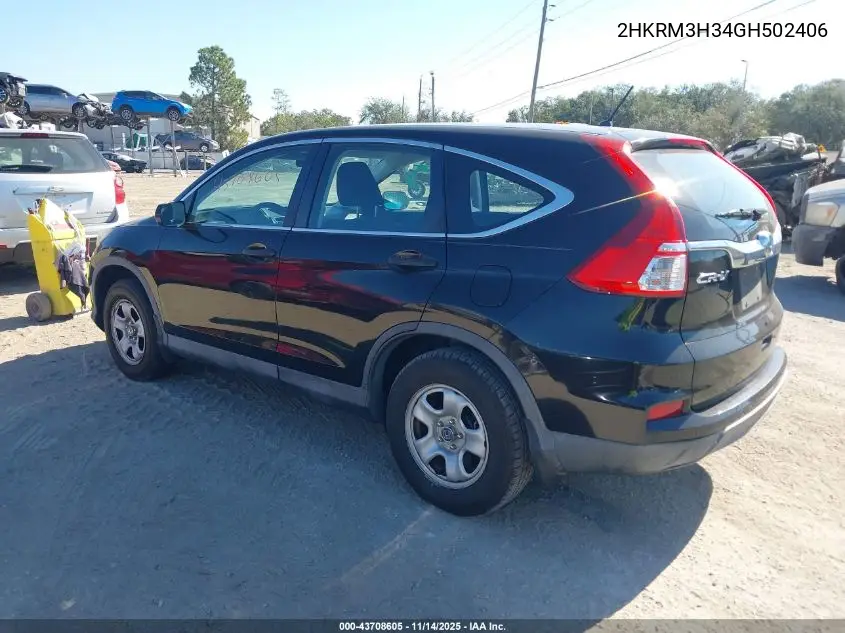 2HKRM3H34GH502406 2016 Honda Cr-V Lx