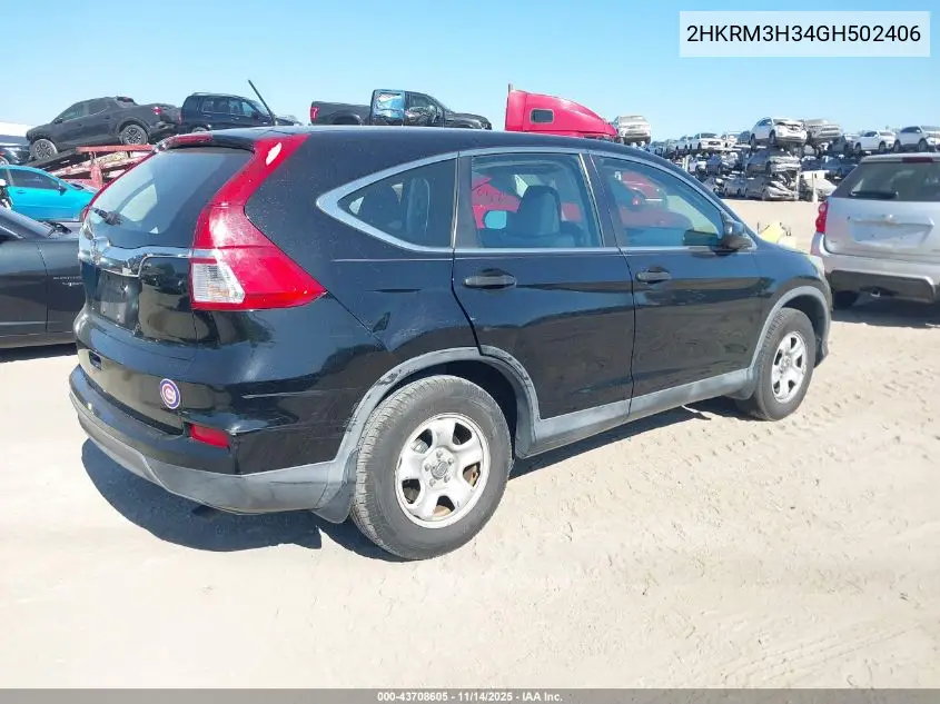 2HKRM3H34GH502406 2016 Honda Cr-V Lx