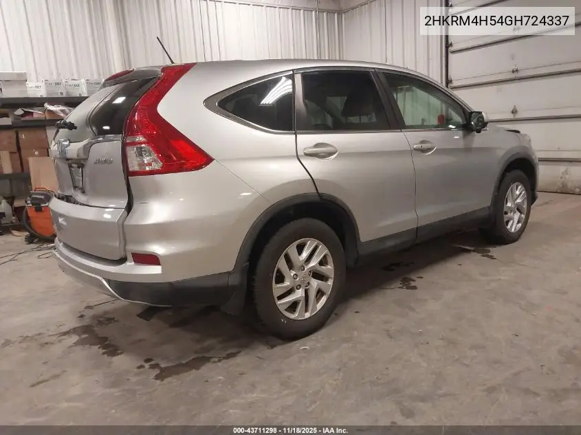2HKRM4H54GH724337 2016 Honda Cr-V Ex