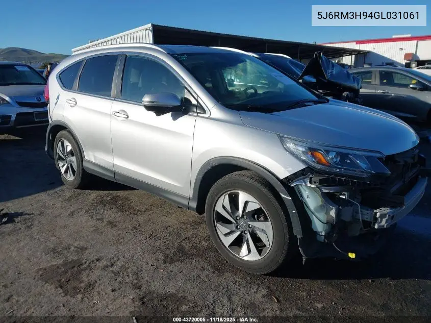 5J6RM3H94GL031061 2016 Honda Cr-V Touring