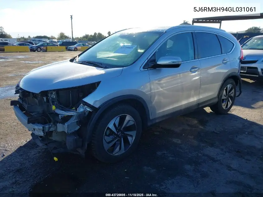 5J6RM3H94GL031061 2016 Honda Cr-V Touring