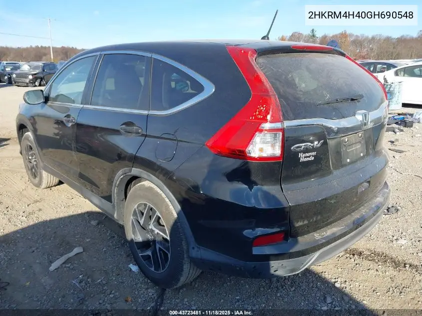 2HKRM4H40GH690548 2016 Honda Cr-V Se