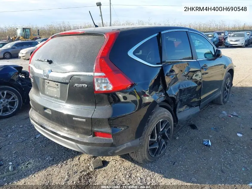 2HKRM4H40GH690548 2016 Honda Cr-V Se