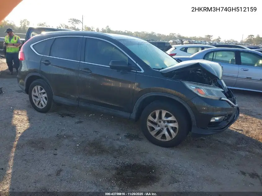 2HKRM3H74GH512159 2016 Honda Cr-V Ex-L