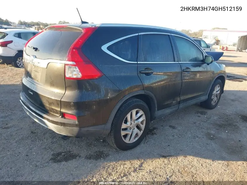 2HKRM3H74GH512159 2016 Honda Cr-V Ex-L