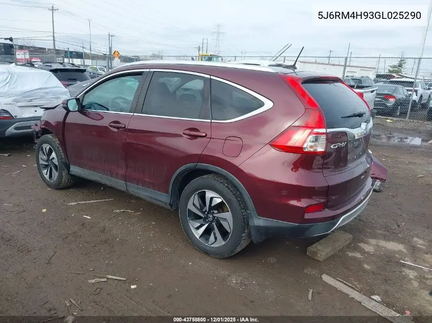 5J6RM4H93GL025290 2016 Honda Cr-V Touring