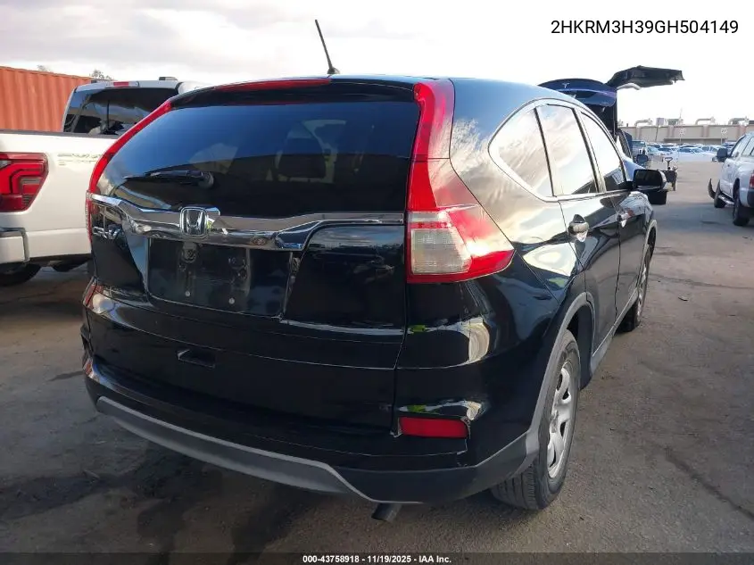 2HKRM3H39GH504149 2016 Honda Cr-V Lx
