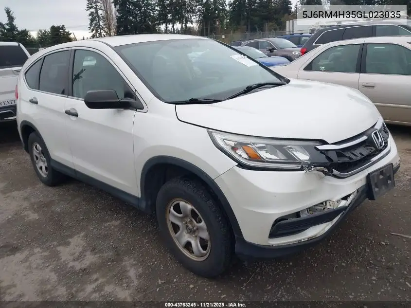 5J6RM4H35GL023035 2016 Honda Cr-V Lx