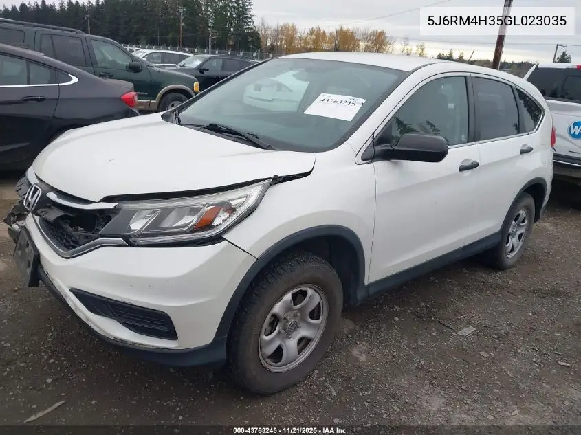 5J6RM4H35GL023035 2016 Honda Cr-V Lx