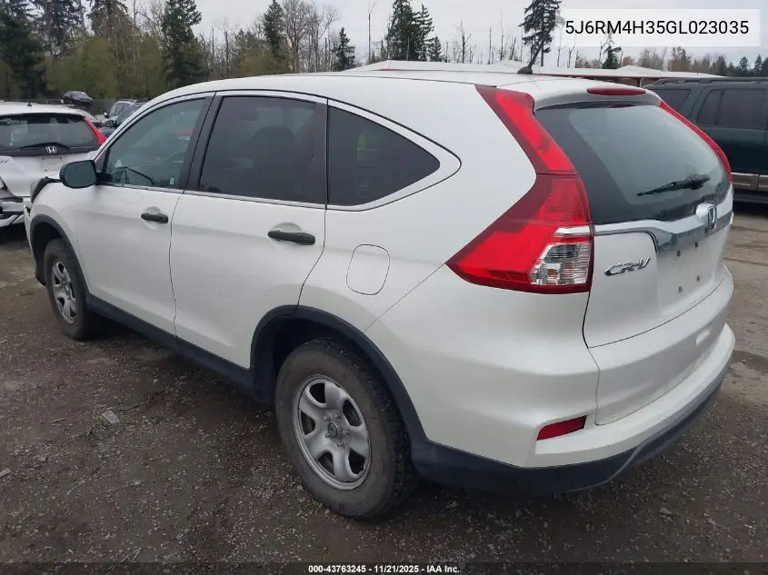 5J6RM4H35GL023035 2016 Honda Cr-V Lx