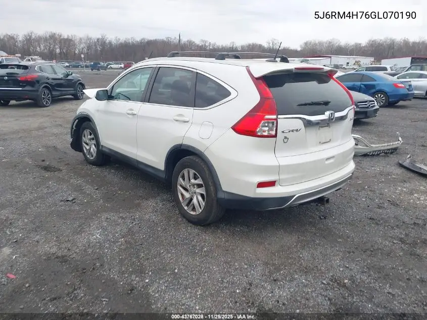 5J6RM4H76GL070190 2016 Honda Cr-V Ex-L