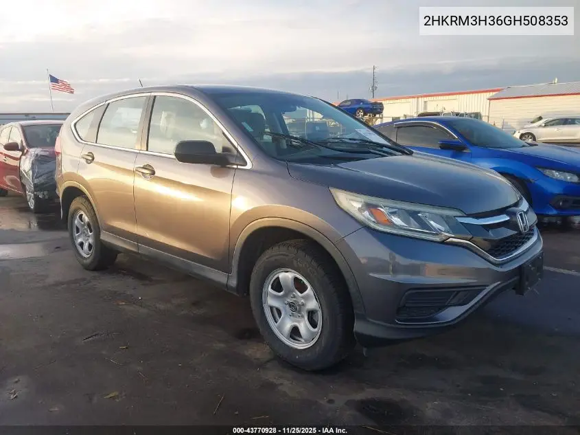 2HKRM3H36GH508353 2016 Honda Cr-V Lx