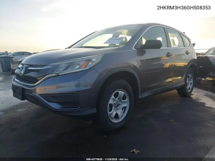 2HKRM3H36GH508353 2016 Honda Cr-V Lx