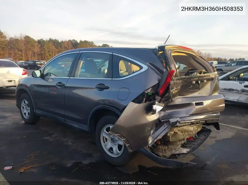 2HKRM3H36GH508353 2016 Honda Cr-V Lx