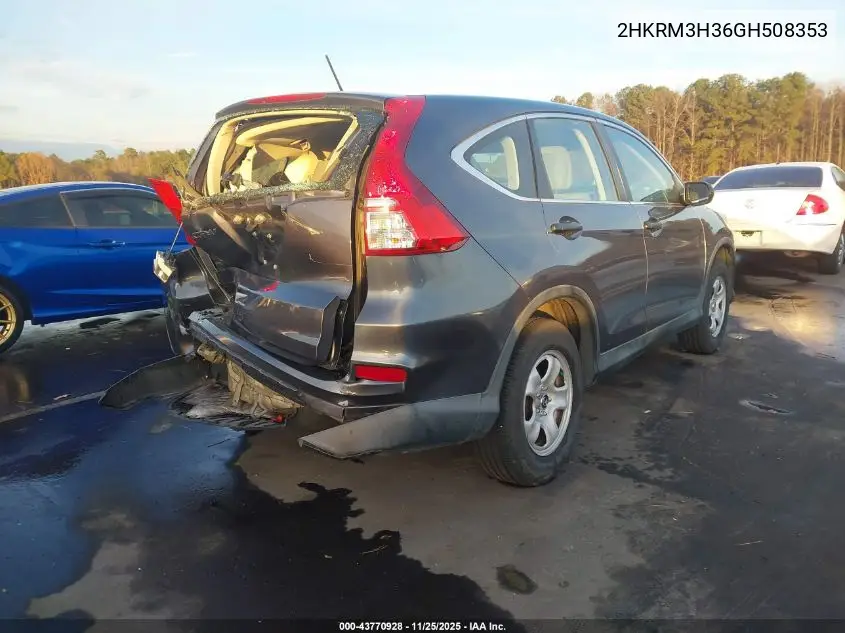 2HKRM3H36GH508353 2016 Honda Cr-V Lx