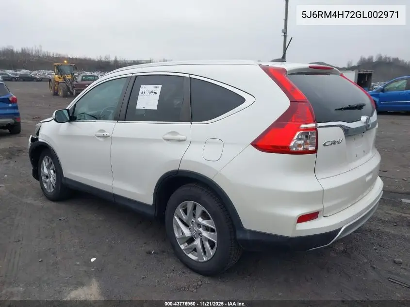 5J6RM4H72GL002971 2016 Honda Cr-V Ex-L