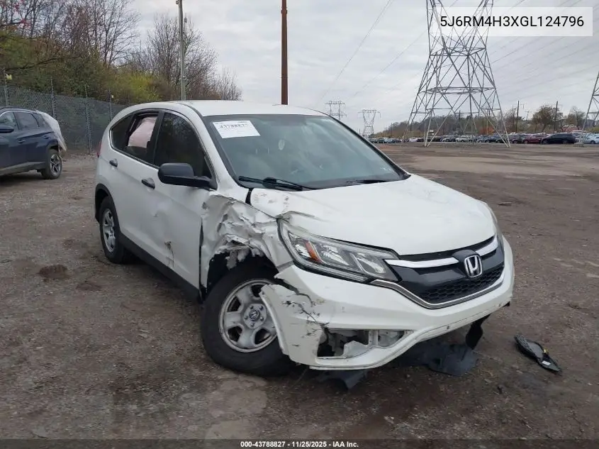 5J6RM4H3XGL124796 2016 Honda Cr-V Lx