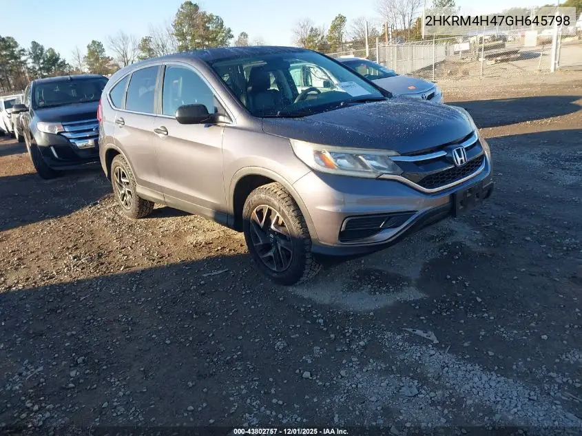 2HKRM4H47GH645798 2016 Honda Cr-V Se
