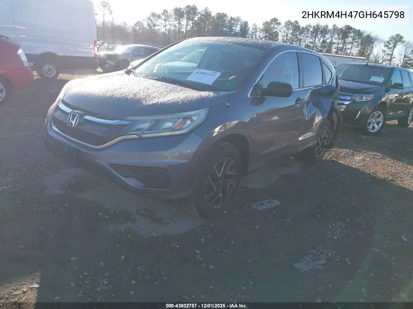 2HKRM4H47GH645798 2016 Honda Cr-V Se