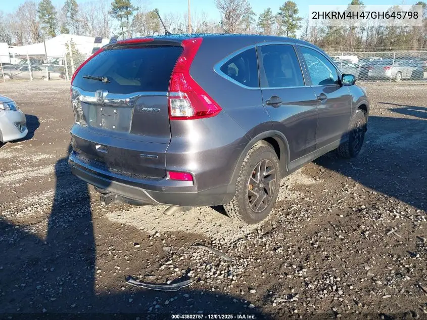 2HKRM4H47GH645798 2016 Honda Cr-V Se