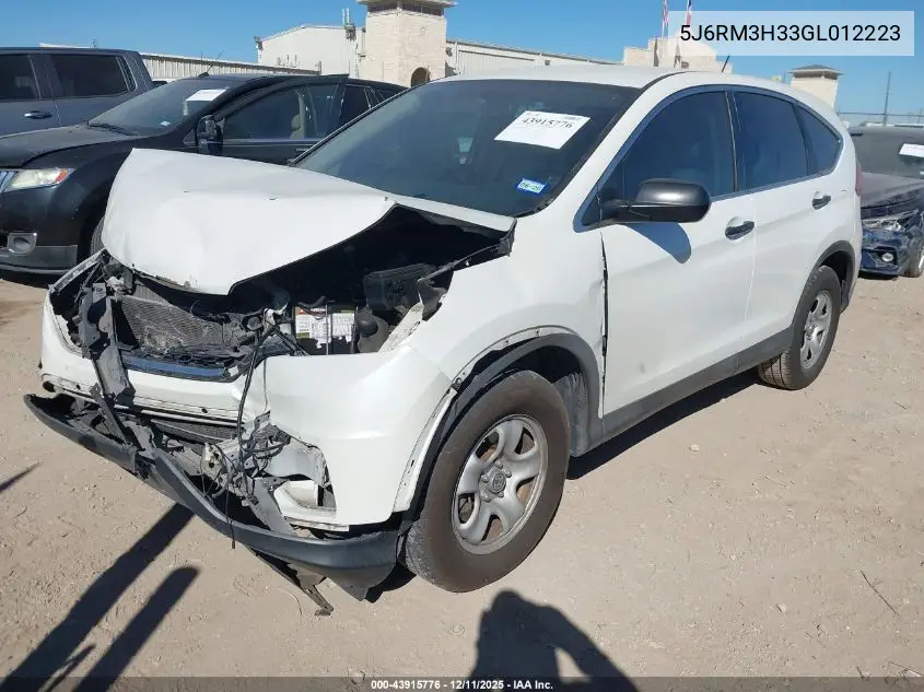5J6RM3H33GL012223 2016 Honda Cr-V Lx