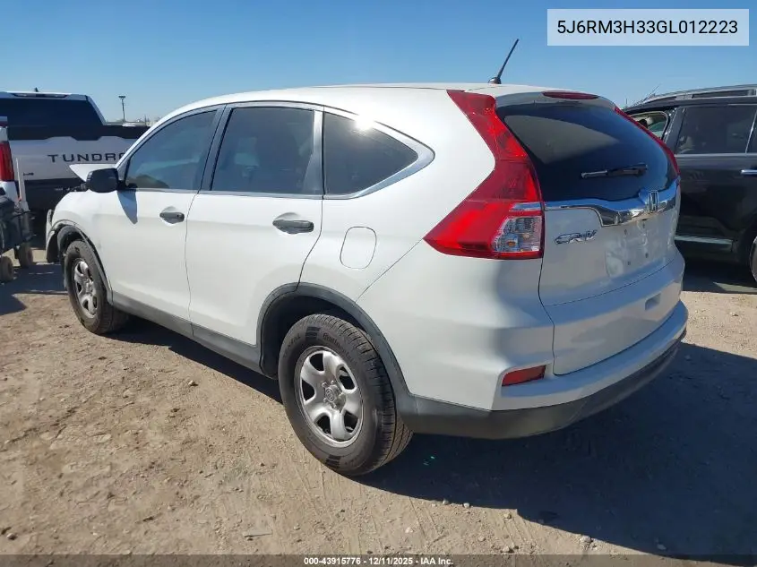 5J6RM3H33GL012223 2016 Honda Cr-V Lx