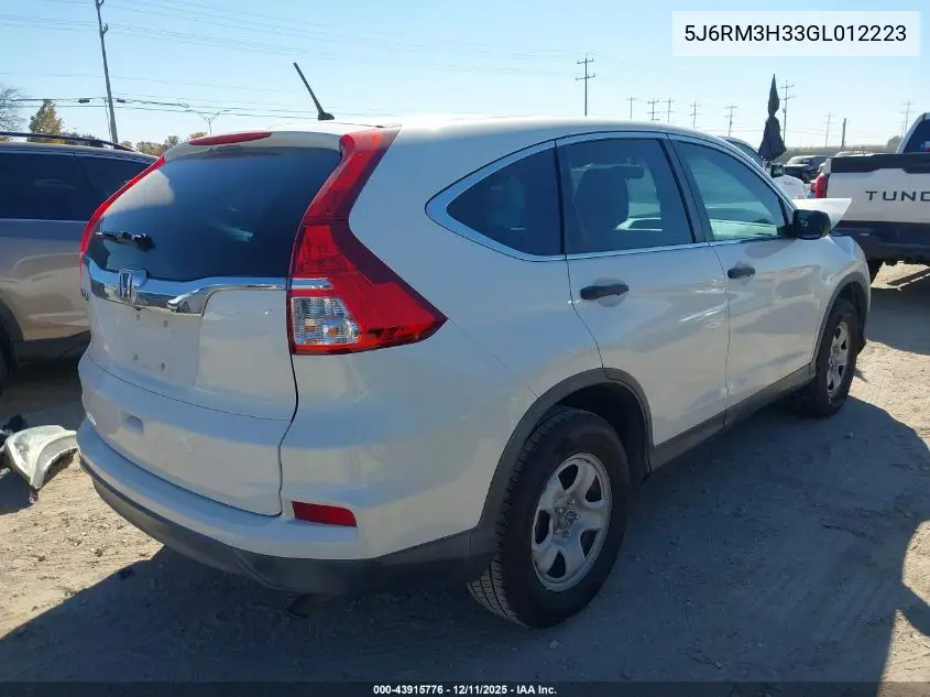 5J6RM3H33GL012223 2016 Honda Cr-V Lx