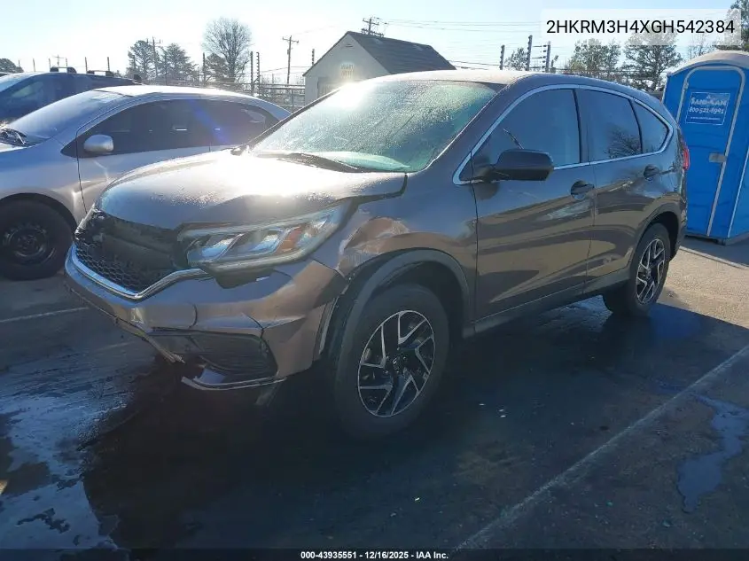 2HKRM3H4XGH542384 2016 Honda Cr-V Se